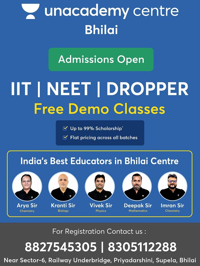 Unacademy Bhilai — admissions open